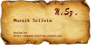 Muzsik Szilvia névjegykártya