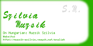 szilvia muzsik business card